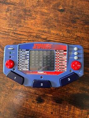 Vintage 1995 Tiger Electronics Jeopardy! Handheld Electronic Game with Cartridge